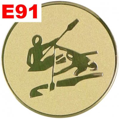 Emblém E91 VESLOVÁNÍ umístění na sportovní pohár nebo medaili 50 mm – Zboží Dáma