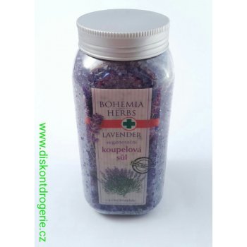 Bohemia Herbs Lavender regenerační koupelová sůl s vůní levandule 900 g