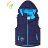 Kojenecký kabátek, bunda a vesta KUGO chlapecká vesta zateplená PB3887 tmavě modrá modrá tmavě