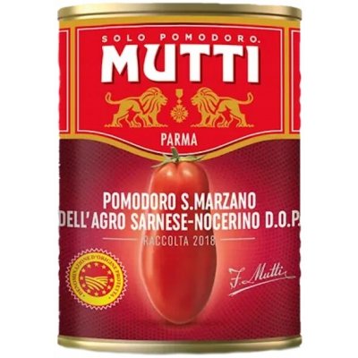 San Marzano Rajčata Mutti DOP pelati celá oloupaná italská pizza 400 g – Zboží Dáma