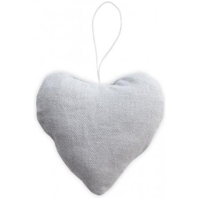 Delight Department Bavlněná ozdoba srdce 8 cm světle šedé – Zboží Mobilmania