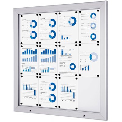 Jansen Display Venkovní uzamykatelná vitrína Alpha 12xA4 979 x 1025 mm – Zboží Živě