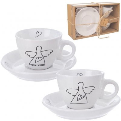 ORION Hrnek ker podšálek ANGEL 2 x 90 ml – Zboží Mobilmania