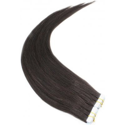 40cm Tape hair pu extension Tape in lidské vlasy remy přírodní černá – Sleviste.cz