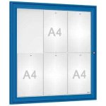PROCITY Venkovní elegantní vitrína Tradition, 6 x A4, modrá | Zboží Auto
