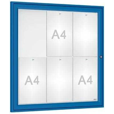 PROCITY Venkovní elegantní vitrína Tradition, 6 x A4, modrá | Zboží Auto