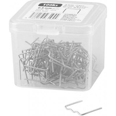 Spona pro pistol na sváření plastů, plochá vlna, 0,8mm, 100ks – Sleviste.cz