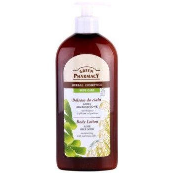 Green Pharmacy Body Care Aloe & Rice Milk hydratační tělové mléko s vyživujícím účinkem 500 ml