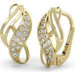 Couple, Visací náušnice Flamma, žluté zlato se zirkony, 585-66-3-0422.0Z00.0.00.001.08 – Zboží Dáma