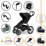 Thule Set 11v1 Urban Glide 4-wheel Black 2024 + madlo + korba Mid blue + JOMK příslušenství + autosedačka Cybex s ISOFIX základnou a adaptéry Thule – Zbozi.Blesk.cz