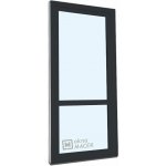 Kömmerling balkonové dveře 70 AD s příčkou levé antracit/antracit 90 x 230 cm s klikou+ PVC rám – Hledejceny.cz