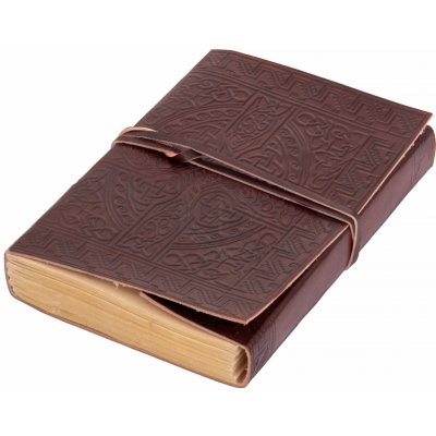 Deepeka Kožený zápisník keltským křížem a pentagramem 21 x 14 cm – Zboží Živě