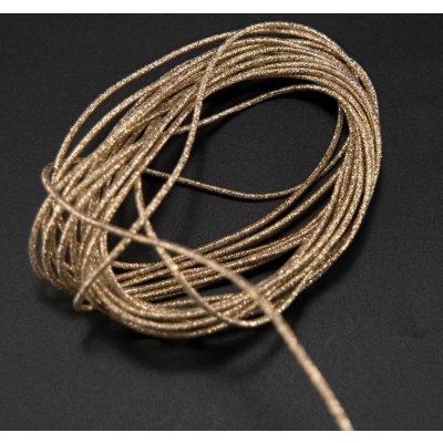 Klobouková kulatá pruženka - zlatá brokátová - průměr 0,16 cm – Zboží Dáma