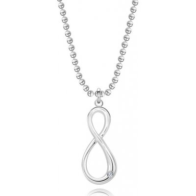 Šperky eshop Stříbrný náhrdelník diamant, armádní, symbol infinity T06.05 – Sleviste.cz