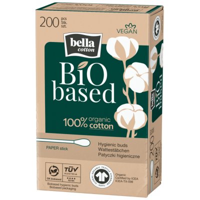 Bella Cotton Bio based vatové tyčinky v krabičce 200 ks – Hledejceny.cz