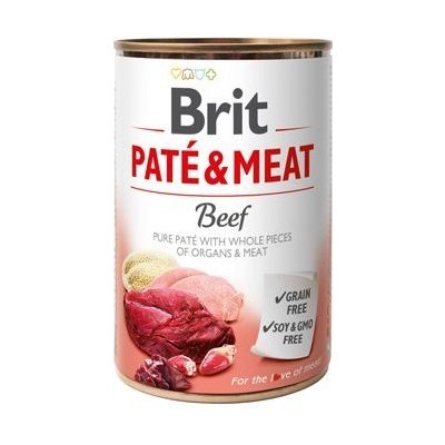Brit Dog konz Paté & Meat Beef 400g Brit 95453id + 4+1 zdarma (do vyprodání)