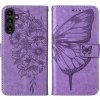 Pouzdro a kryt na mobilní telefon Samsung PROTEMIO 70565 ART BUTTERFLY Peňaženkový obal pre Samsung Galaxy A15 / A15 5G svetlofialové