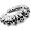 Náramek Steel Jewelry náramek masivní lebky z chirurgické oceli NR150134