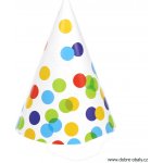 wiky Párty kloboučky TEČKY 15 cm 6 ks – Zboží Dáma
