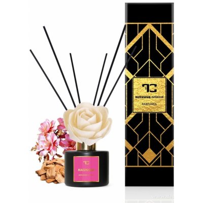 Dedra Luxusní difuzér s FLOW květinou & tyčinkami MAGNOLIA WOOD 200 ml – Zboží Dáma