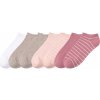 Pepperts Dívčí nízké ponožky s BIO bavlnou, 7 párů béžová/růžová/bílá