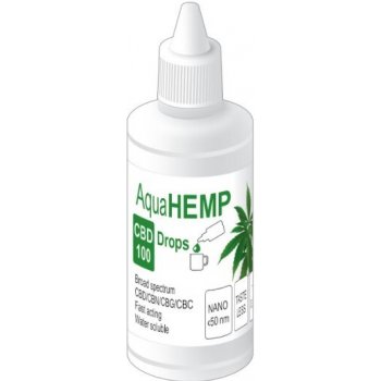 Ovonex AquaHEMP CBD 100 Drops broad spectrum 50 ml 125 mg nano kanabinoidů