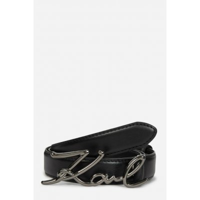 Karl Lagerfeld opasek K/SIGNATURE BELT BLACK/GOLD – Sleviste.cz