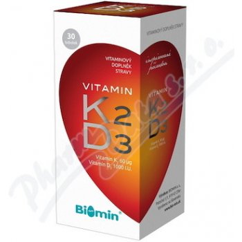 Biomin Vitamin K2+Vitamin D3 1000 I.U. 30 kapslí