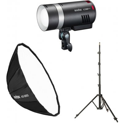 Godox Portrétní sada bateriového blesku Godox AD300Pro II se stativem a softboxem 85cm – Zboží Mobilmania