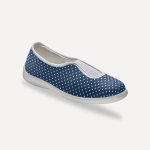 Bačkory s pruženkou a potiskem puntíků modrá – Sleviste.cz