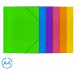 LUMA Desky na spisy s gumou A4, 3 klopy neon Modrý – Zboží Mobilmania