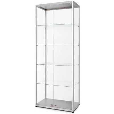 Jansen Display Skleněná produkt. vitrína VR2 - 800x2000x400mm, 2-křídlé dveře, 800 x 2000 mm – Zboží Živě