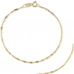 Lillian Vassago zlatý plný náramek Singapur LLV31-GB008 Žlutá – Zboží Mobilmania