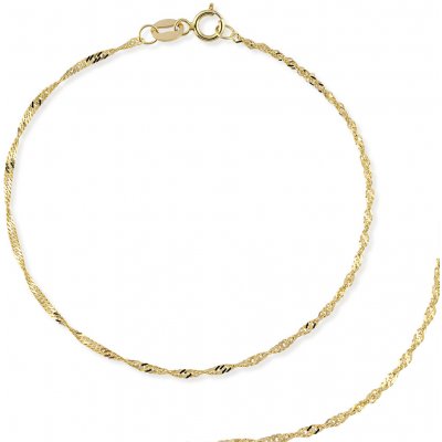 Lillian Vassago zlatý plný náramek Singapur LLV31-GB008 Žlutá – Zboží Mobilmania