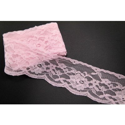 Silonová krajka - baby růžová - šířka 4,5 cm – Hledejceny.cz
