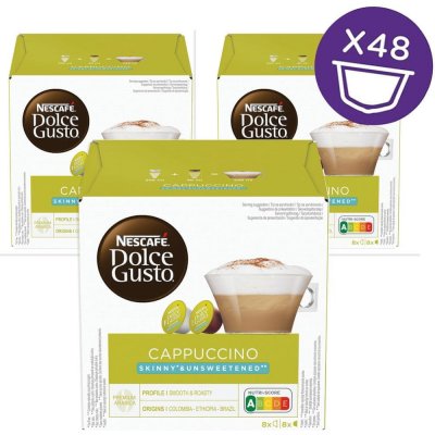 Nescafé Dolce Gusto Cappuccino Skinny Unsweetened karton 3 x 16 ks