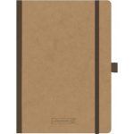 BRUNNEN Zápisník tečkovaný A5 kraft s gumičkou – Zboží Živě