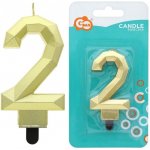 GoDan Dortová svíčka číslice Zlatý diamant číslo: 0 – Zboží Dáma