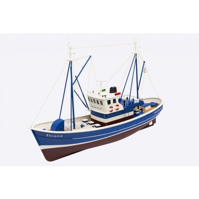 KY Model Elcano rybářský člun modrá ARTR 1:25