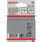 BOSCH Sponky do sponkovačky z tenkého drátu, typ 53, nerezové Typ 53; L = 8 mm (1000 ks) 2609200215 – Hledejceny.cz