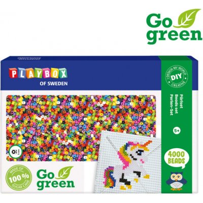Playbox Zažehlovací korálky sada 4000 ks Go Green mix barev – Zboží Mobilmania
