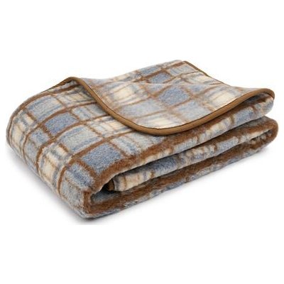 Woolee deka z ovčí vlny káro šedá 135x200 – Sleviste.cz