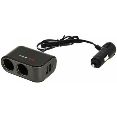 Rozdvojka 12/24V + 2x USB 2100mA – Zbozi.Blesk.cz