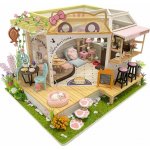 Dvěděti miniatura domečku Kočičí kavárna se zahrádkou 2DM2111 – Zboží Dáma