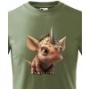 Dětské tričko dětské triko Triceratops, Military 69