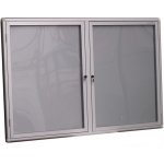 Expoint Závěsná vitrína se zaobleným profilem dělená 18 x A4, 1550 x 1090 x 30 mm – Zboží Dáma