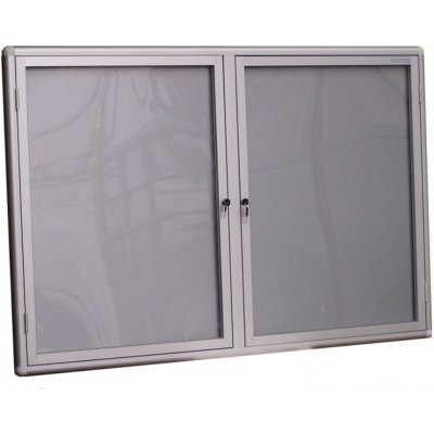 Expoint Závěsná vitrína se zaobleným profilem dělená 18 x A4, 1550 x 1090 x 30 mm – Zboží Dáma