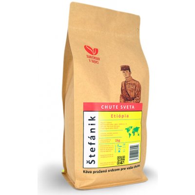 KÁVOHOLIK Káva Štefánik Etiópia 100% arabika zrnková 250 g – Hledejceny.cz