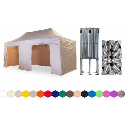 TENTino BIG HEXAGON 4x6 m 3A BÉŽOVÁ 6 noh – Hledejceny.cz