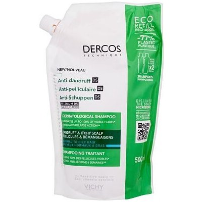 Vichy Dercos Anti-Dandruff Treatment Shampoo for Normal to Oily Hair Refill šampon proti lupům pro normální až mastné vlasy 500 ml – Zboží Mobilmania